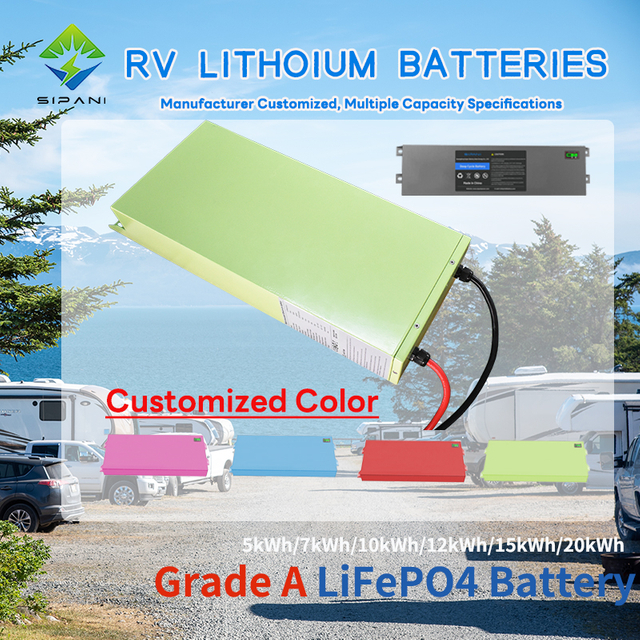 batería profunda del campista de rv de la ión de litio del ciclo de 12.8v 51.2v 100Ah 150Ah 200Ah 250Ah 300Ah 400Ah