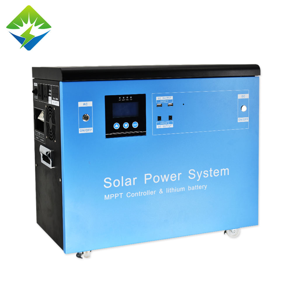 Generador de panel solar todo en uno al aire libre estación de energía solar portátil del sistema de energía solar de 1500 vatios