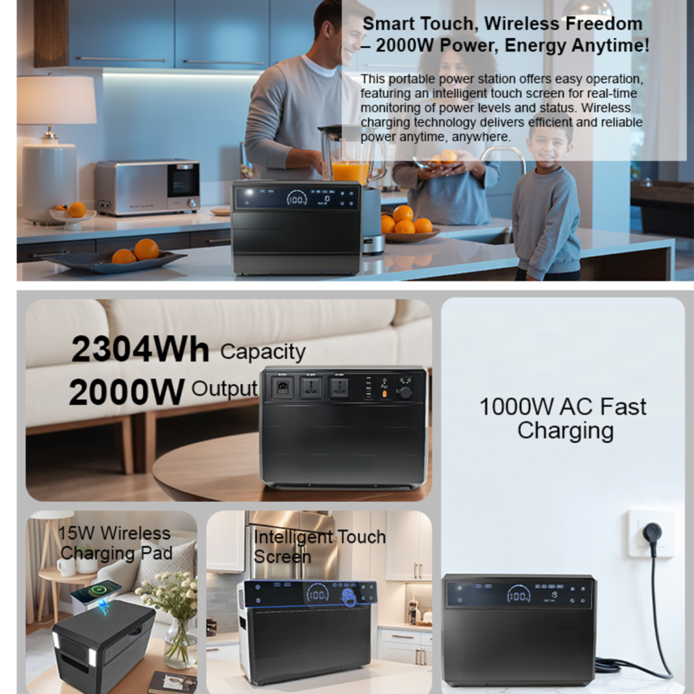 Hot Selling 300W 500W 1000W 2000W 3000W 5000W 192WH 384WH 1280WH 2304WH 2560WH 5120WH Generador solar Generación de emergencias Camping Outdoor Mobile Power Station