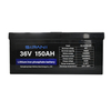 36V 50ah 100ah 150ah Lifepo4 Almacenamiento de energía solar Batería de fosfato de hierro y litio de respaldo con cargador de pantalla Bluetooth