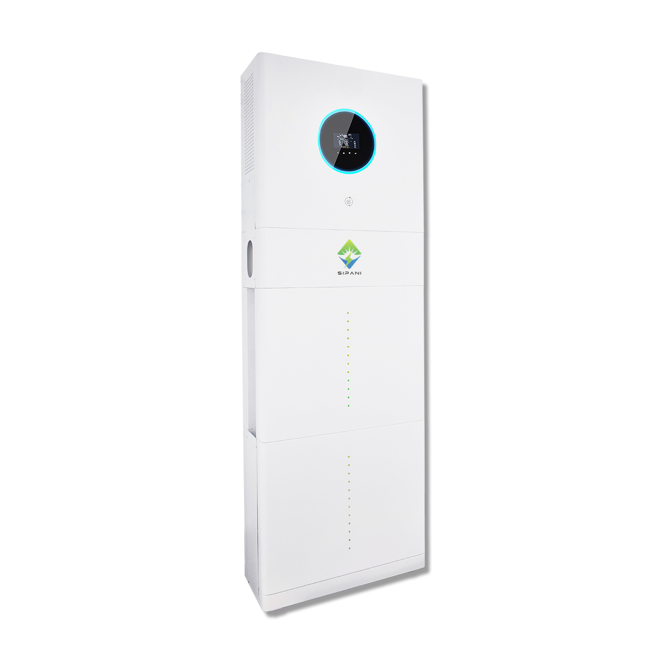 Sistema de almacenamiento de energía vertical todo en uno SIPANI, batería de 10kWh, 15kWh y 20kWh con inversor incorporado de 5KW y 8KW