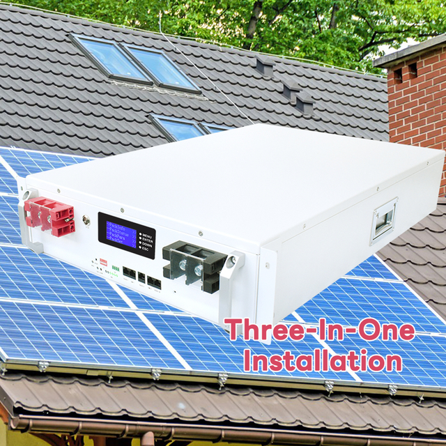 Instalación tres en uno 48v 200ah Lifepo4 batería 10kwh 51,2 v 200ah batería de litio y hierro 48v 100ah batería de montaje en bastidor para servidor
