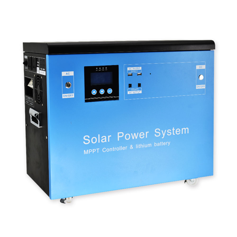 Generador Solar Mppt, estación de energía eléctrica portátil, sistema Solar doméstico de respaldo para uso doméstico, salida de 1500 vatios 110/220vac