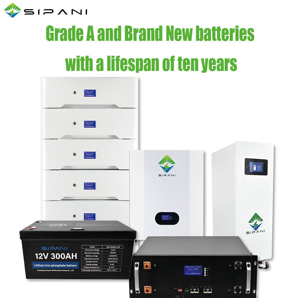 Sipani 5kw 10kW 15kW 20kW 25kw Sistema de energía solar Hogar 25kWh LifePO4 Sistemas de energía de paneles solares de batería