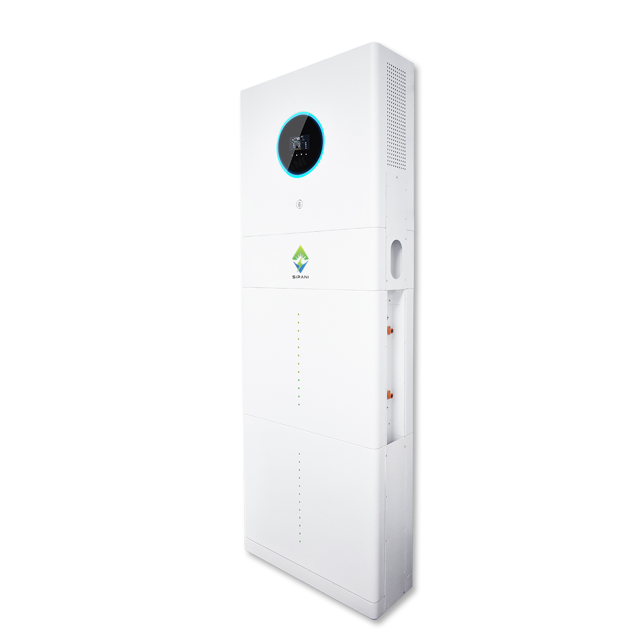 Sistema de almacenamiento de energía vertical todo en uno SIPANI, batería de 10kWh, 15kWh y 20kWh con inversor incorporado de 5KW y 8KW