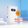 Powerwall solar todo en uno, sistema solar, inversor de 5kva con batería de litio lifepo4 incorporada de 48v, 10kwh, inversor híbrido de 5kw y batería integrada para el sistema doméstico