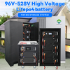 Batería de alto voltaje de 384V 100kWh 384V 280AH HV ESS Montaje en bastidor Ups de alto voltaje Paquete de baterías Lifepo4 Sistema de energía solar LFP 380V 107kwh para pequeños industriales y comerciales