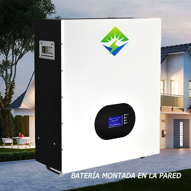 Factory Deep Cycle 24v 48v 51.2v Batería montada en la pared 10kwh Power Wall Battery 100ah 200ah Lifepo4 Batería de hierro de litio