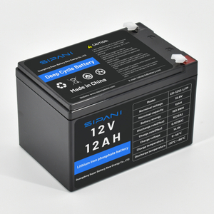 Batería Lifepo4 de 12V y 12Ah, batería de litio recargable de ciclo profundo, batería de fosfato de hierro y litio de 12,8 V y 25,6 V, venta al por mayor