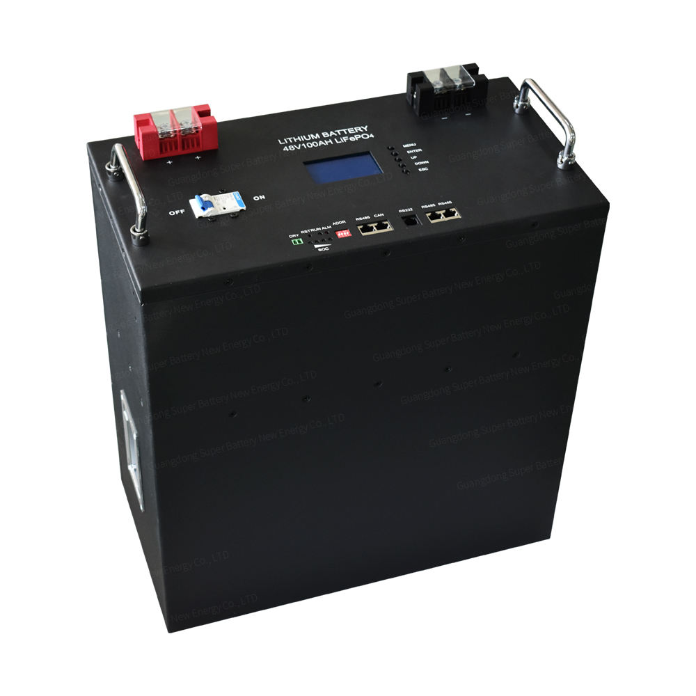 48v 100ah Batería de montaje en rack 5kwh Batería solar -lifepo4 Ion de litio-lfp-recargable-fuente de alimentación fuera de la red con Bms-4u incorporado