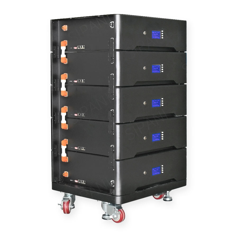 Batería de almacenamiento de energía Modular apilable 51,2 v 20kwh 30kwh 40kwh 50kwh Lifepo4 de iones de litio para el hogar 48V 200Ah