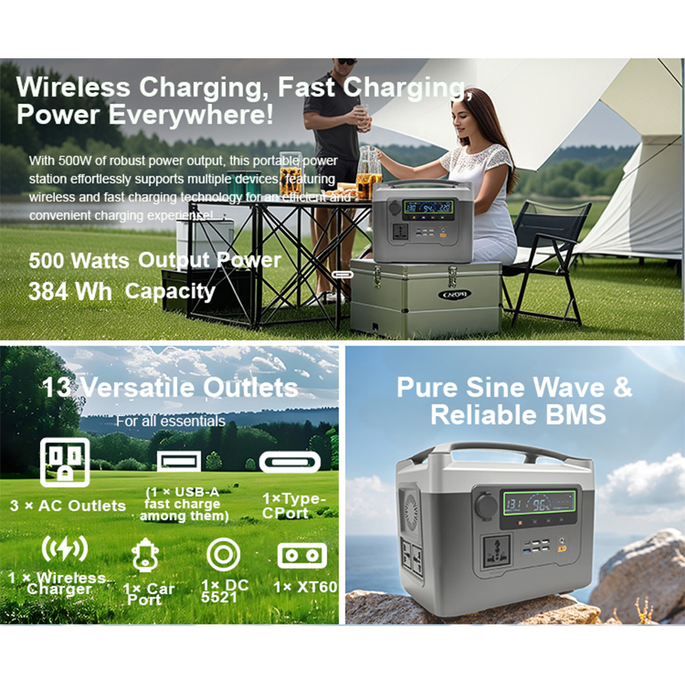 Estación de energía portátil Sipani 500W 432WH Generador de energía portátil