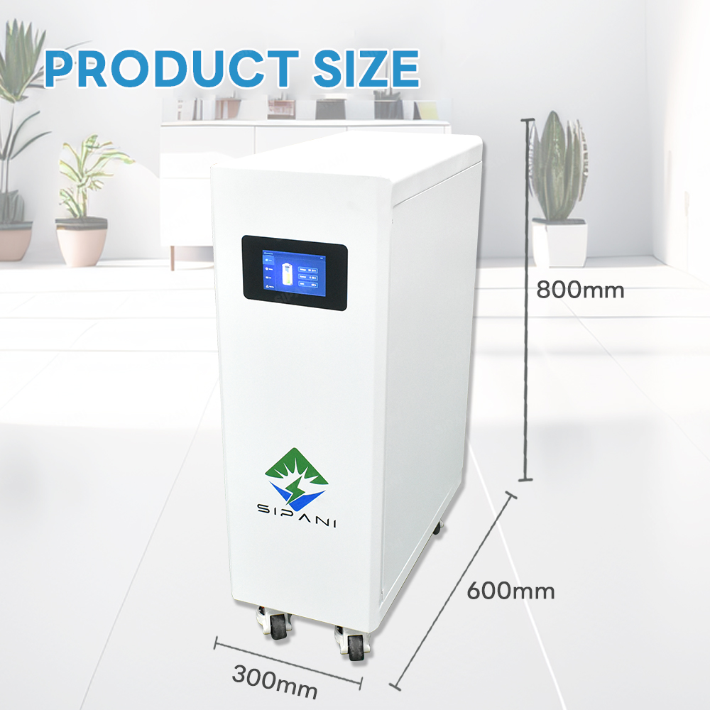  Batería de inversor móvil Litio 48V 51,2V 280Ah 304Ah 15kwh Lifepo4 Sistema de almacenamiento de energía solar para el hogar Paquete de baterías LFP de grado A 48V 300Ah con pantalla táctil