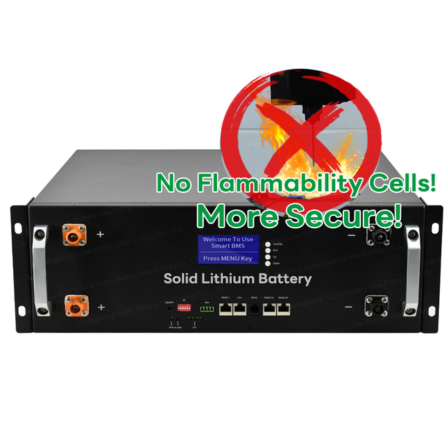 Sin inflamabilidad Batería de estado sólido Almacenamiento de energía ESS doméstica 48v 50ah 100ah 200ah Batería de montaje en rack 51.2v 2.5kwh 5kwh 10kwh Batería de litio Lifepo4