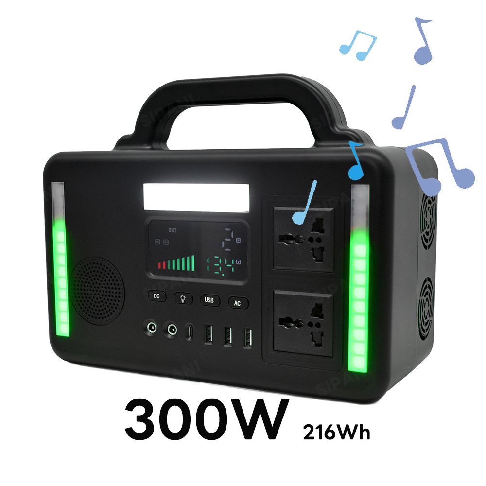 Venta caliente 300W 500W 1000W 2000W 216wh 432wh 1440wh 2592wh Generador solar de respaldo de emergencia para acampar al aire libre estación de energía portátil móvil