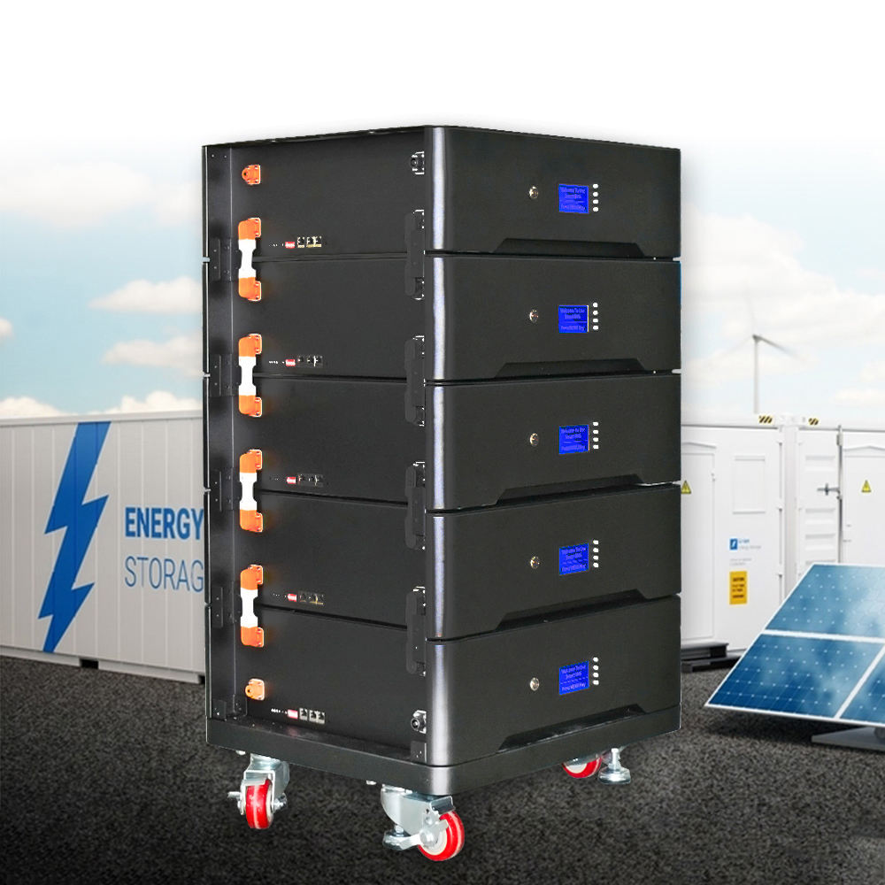 Batería de litio Lifepo4 48v 200ah 51,2 v 500ah, estante para el hogar, batería de almacenamiento de energía Modular apilada, batería apilable 20kwh 25kwh