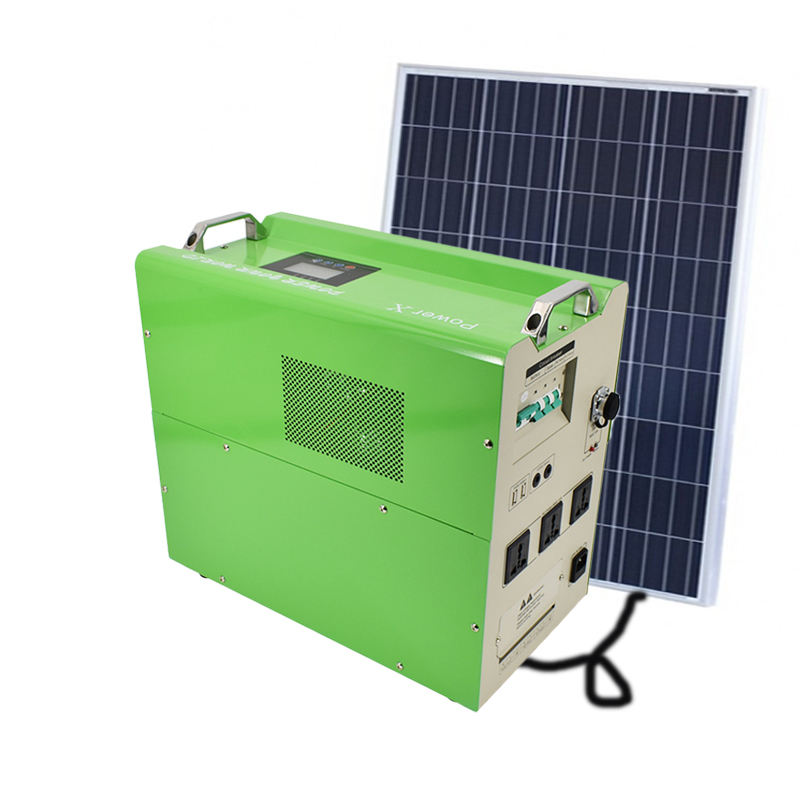 Camping al aire libre 2000Wh 2000W 2Kw Generador solar portátil Sistema de iluminación Estación de almacenamiento de energía solar para fuente de alimentación de emergencia