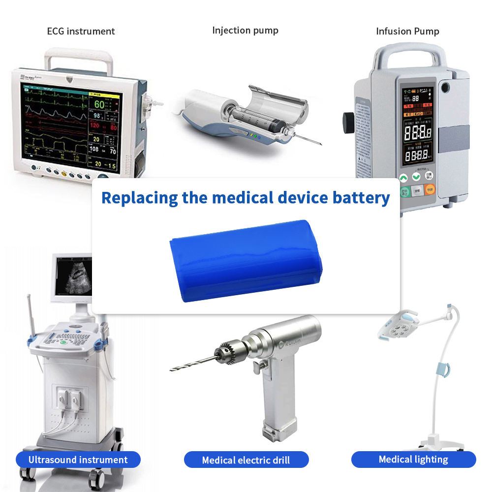 Icr 18650 Batería 18650 3.7v 7.4v 14.8v 2.2ah Paquete de batería para equipos médicos Paquete de batería para monitor neonatal