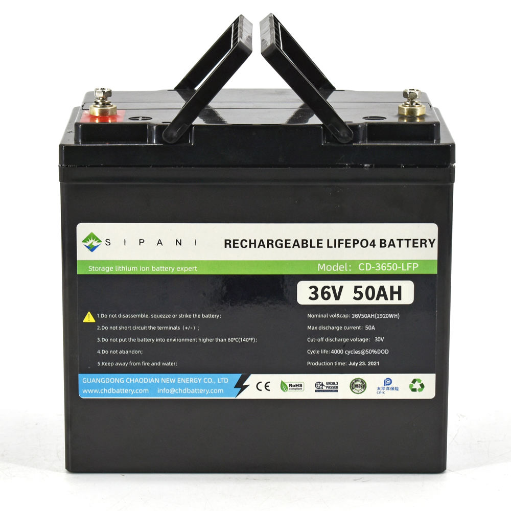 Paquete de batería de iones de litio de 36v 36v 40ah 50ah 60ah 80ah 100ah Batería de motor de pesca por curricán Lifepo4